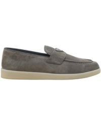 Prada - Suede Loafers - Lyst