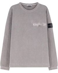 Stone Island - Compass-Badge Crewneck Sweatshirt - Lyst