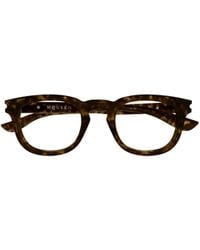 McQueen - Eyewear Oval Frame Glasses - Lyst
