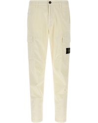 Stone Island - Logo Patch Straight-Leg Trousers - Lyst