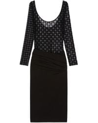 Givenchy - Monogram Tulle Draped Dress - Lyst