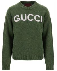 Gucci - Logo Intarsia-Knit Crewneck Jumper - Lyst
