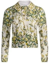 Alice + Olivia - Printed Collar Cardigan - Lyst