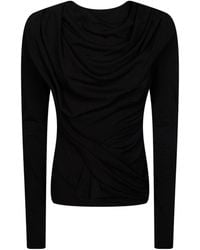 Entire studios - Long-Sleeved Twist Detailed T-Shirt - Lyst