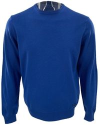 Armani Collezioni - Round-Neck Long-Sleeved Sweater - Lyst