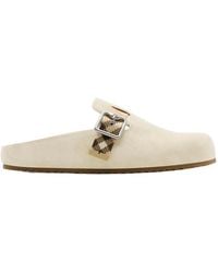 Burberry - Urchin Checked Side-Buckle Clogs - Lyst