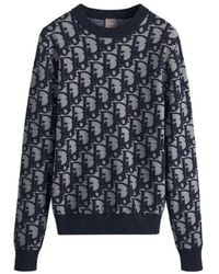 Dior - Homme Oblique Jacquard Knitted Sweater - Lyst