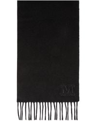 Max Mara - Wkclara Logo Embroidered Fringed Edge Scarf - Lyst