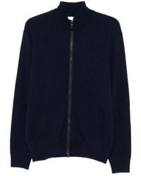 Canali - Zip-Up Ribbed-Knit Sweater - Lyst