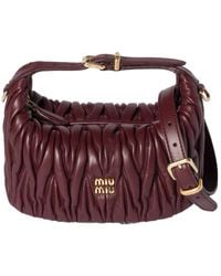 Miu Miu - Matelassé Nappa Leather Clutch - Lyst