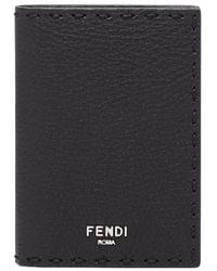 Fendi - Logo Plaque Bifold Card Holder - Lyst