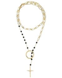 Dolce & Gabbana - Cross Rosary Necklace - Lyst
