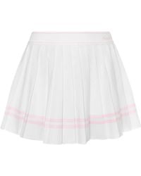 Sporty & Rich - Vendome Script Pleated Midi Skirt - Lyst