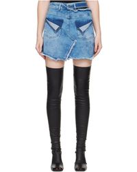 OTTOLINGER - Reversed Denim Mini Skirt - Lyst