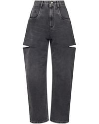Maison Margiela - Cut-Out High-Waist Jeans - Lyst