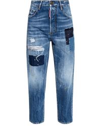 DSquared² - Boston Straight-Leg Distressed Jeans - Lyst