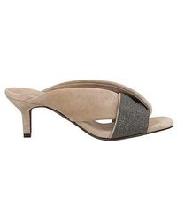 Brunello Cucinelli - Simple High-Heeled Sandals - Lyst