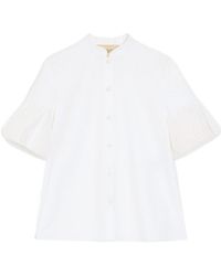 Valentino - Embroidered Cotton Popeline Shirt - Lyst