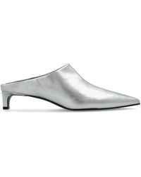 Jil Sander - Metallic-Leather Pointed-Toe Mules - Lyst