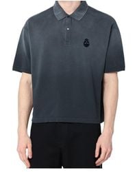 McQueen - Skull-Logo Faded Effect Polo Shirt - Lyst