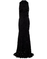 David Koma - Embellished Scarf-Detail Jersey Gown - Lyst