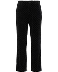 Gucci - Gg Stretch Velvet Devoré Pants - Lyst