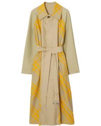 Burberry - Checked Belted-Waist Reversible Trench Coat - Lyst