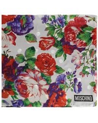 Moschino - Floral Polka Dot Scarf - Lyst