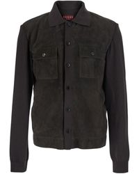 Gucci - Button-Front Pocket Leather Jacket - Lyst