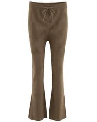 Nanushka - Ribbed Knitted Cropped Pants - Lyst