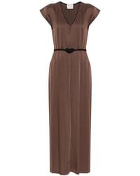 forte_forte - Knot V-Neck Maxi Dress - Lyst