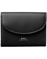 A.P.C. - Genève Logo Detailed Card Holder - Lyst