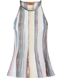 Missoni - Striped Crochet-Knit Tank - Lyst