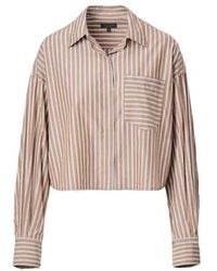 Rag & Bone - Marin Cropped Striped Shirt - Lyst