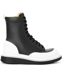 Loewe - Two-Tone Combat Boots - Lyst