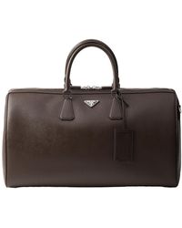 Prada - Saffiano Leather Travel Bag - Lyst