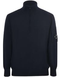 C.P. Company - Half-Zip Knitted Jumper - Lyst