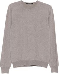 Tagliatore - Ribbed Hem Long Sleeve Crew Neck Sweater - Lyst