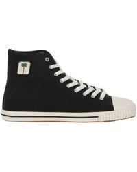 Palm Angels - Logo-Patch High-Top Sneakers - Lyst