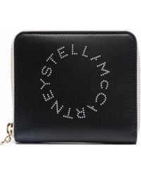 Stella McCartney - Logo Perforated Zipped Wallet - Lyst