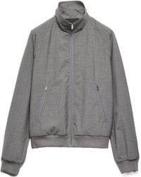 Prada - High-Neck Zipped Jacket - Lyst