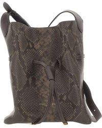 Gianni Chiarini - Sienna Python-Print Leather Shoulder Bag - Lyst