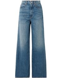 SLVRLAKE Denim - Eva High-Rise Wide-Leg Organic Jeans - Lyst