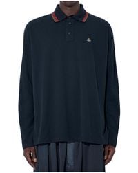 Vivienne Westwood - Logo Embroidered Polo Shirt - Lyst