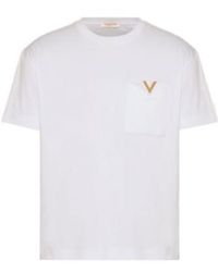Valentino - Logo Plaque Crewneck T-Shirt - Lyst