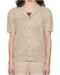 BOSS - Jacquard-Knit Short-Sleeve Polo Shirt - Lyst