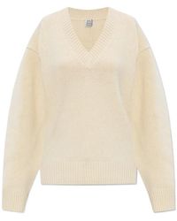 TOTEME - Dropped-Shoulder V-Neck Jumper - Lyst