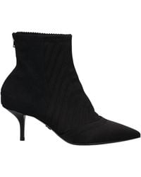 Dolce & Gabbana - Solid Color Pointed-Toe Ankle Boots - Lyst