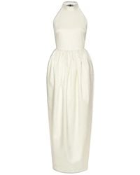 ROTATE BIRGER CHRISTENSEN - Halterneck Satin Maxi Dress - Lyst