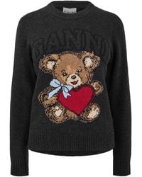 Ganni - Minimalist Knit Crew Neck Top - Lyst